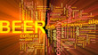 Beer beverage background concept glowing