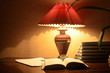 Photo : Lamp And Books