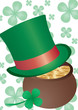 Vector background with Top Hat for St. Patrick`s day