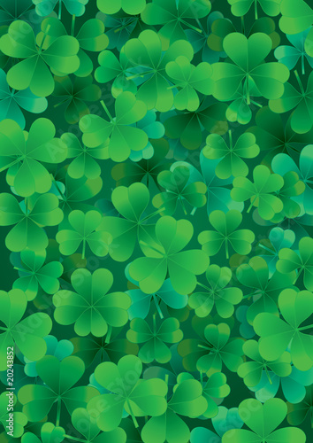 Find one Happy clover for St. Patrick`s day, vector illustration Find one Happy clover for St. Patrick`s day, vector illustration