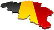 Carte de Belgique 3D tricolore (détouré) Carte de Belgique 3D tricolore (détouré)