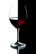glass of red wine isolated
