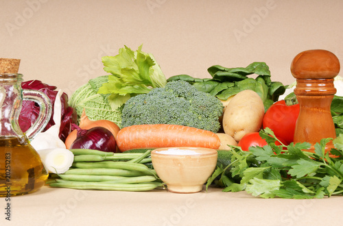 Photo: Ingredients for typical italian minestrone soup Ingredients for typical italian minestrone soup