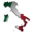 Italien Karte 3D Flagge