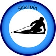 Vektor: button winterspiele skialpin button winterspiele skialpin