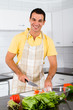 man cooking