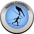Vektor: winter game button nordic combined winter game button nordic combined