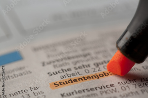 Foto: Kleinanzeige Studentenjob Kleinanzeige Studentenjob