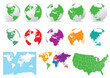 Vector: Colored Globes and maps Colored Globes and maps