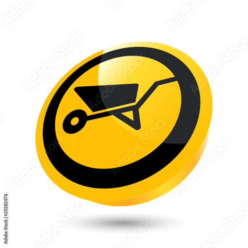 bau schubkarre handwerk icon zeichen bau schubkarre handwerk icon zeichen
