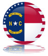 North Carolina Flag Button (Carolinian USA NC Vector Reflection)