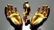 hands with a golden dollar sign hands with a golden dollar sign