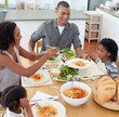 Foto: Jolly family dining together Jolly family dining together