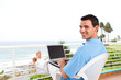 man using laptop