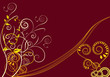 Abstract golden floral backgound.