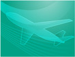 Air travel airplane illustration