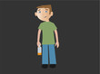 Sad alcoholic man