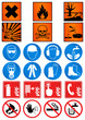 Vektor: Vector illustration set of different laboratory associated signs Vector illustration set of different laboratory associated signs