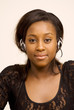 Young receptionist wearing headset