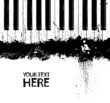 Grunge dirty piano keys
