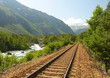 Foto: Railway in the mountains. Railway in the mountains.