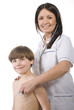 Photo: Female doctor examining little child boy Female doctor examining little child boy