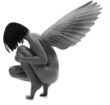 Naked beauty woman with wings Naked beauty woman with wings