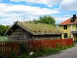 Wooden houses in Sigtuna streets (Sweden)