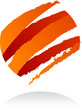 Orange ribbon logo - business / web 3d icons and logos series Orange ribbon logo - business / web 3d icons and logos series