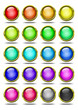 Vector set of glass buttons