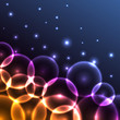 Abstract glowing circles background.