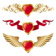 Valentines hearts with decor