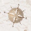 Vintage paper with compass rose