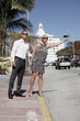 Photo: Couple hailing a cab Couple hailing a cab