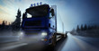 Photo: truck driving on country-road truck driving on country-road