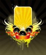 Musical illustration with loudspeakers
