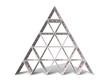 Pyramid built with paperboards