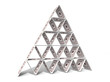 Pyramid built with paperboards