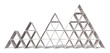Pyramid built with paperboards