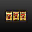 777. Winning in slot machine. Vector.