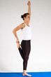 young yoga girl doing exericise