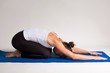 young yogi girl doing exercise