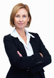 Photo: Portrait of confident female lawyer on white background Portrait of confident female lawyer on white background