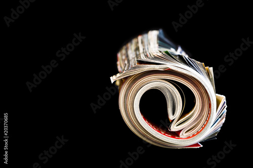 Photo: Rolled magazines Rolled magazines