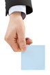 Photo: hand with blank card hand with blank card