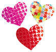 Stylized puzzle hearts.vector illustration Stylized puzzle hearts.vector illustration