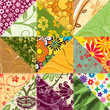 Vector: Flower Patchwork Flower Patchwork