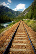Foto: Railway in the mountains. Railway in the mountains.