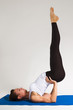 young yogi girl doing exercise