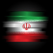 Abstract Iranian Flag on black background